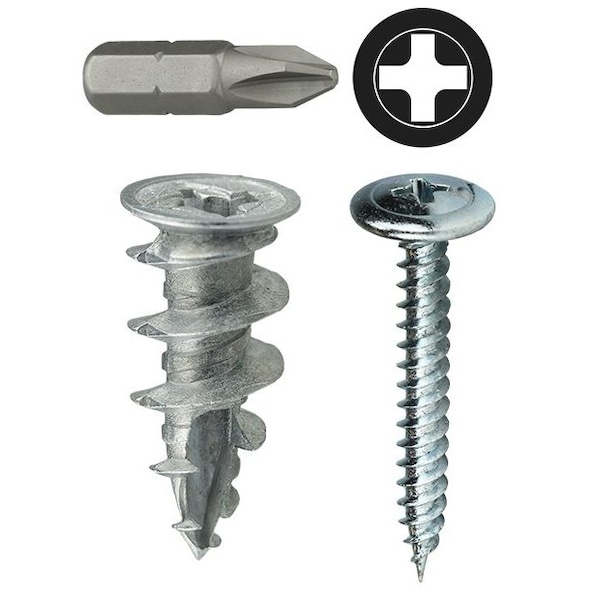 Dottie Screw Anchor, 1-1/2" L, Zamac Alloy WDK8W - main